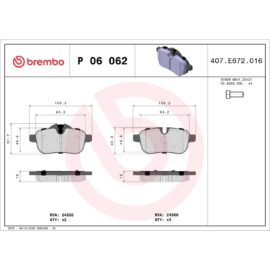 BREMBO BRAKE PAD SET