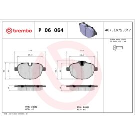 BREMBO BRAKE PAD SET