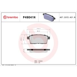BREMBO BRAKE PAD SET