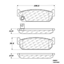 CENTRIC PARTS METALLIC PAD