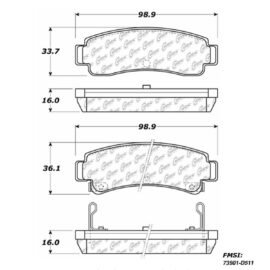 CENTRIC PARTS METALLIC PAD