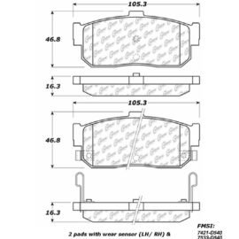 CENTRIC PARTS METALLIC PAD