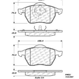 CENTRIC PARTS METALLIC PAD