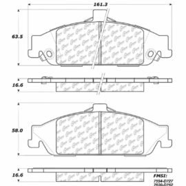 CENTRIC PARTS METALLIC PAD