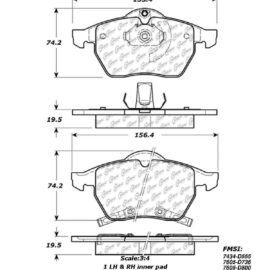 CENTRIC PARTS METALLIC PAD