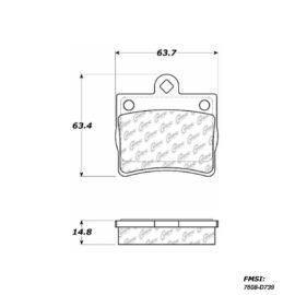 CENTRIC PARTS METALLIC PAD