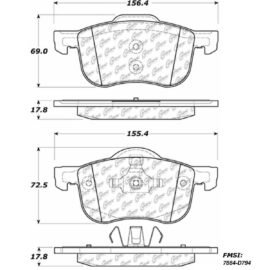 CENTRIC PARTS METALLIC PAD