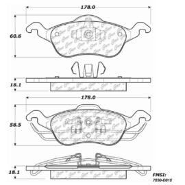 CENTRIC PARTS METALLIC PAD