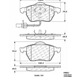 CENTRIC PARTS METALLIC PAD