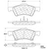 CENTRIC PARTS METALLIC PAD