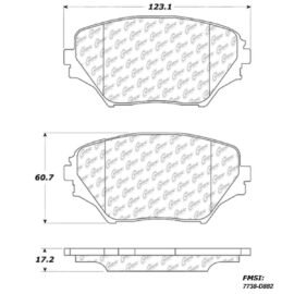 CENTRIC PARTS METALLIC PAD