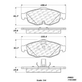 CENTRIC PARTS METALLIC PAD