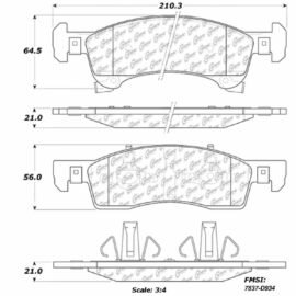 CENTRIC PARTS METALLIC PAD