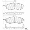 CENTRIC PARTS METALLIC PAD
