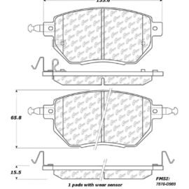 CENTRIC PARTS METALLIC PAD