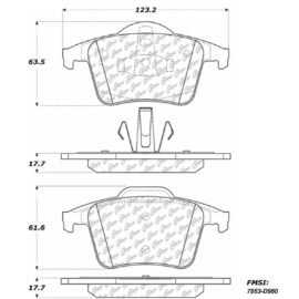 CENTRIC PARTS METALLIC PAD