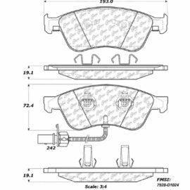 CENTRIC PARTS METALLIC PAD