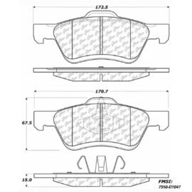 CENTRIC PARTS METALLIC PAD