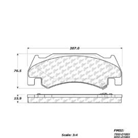 CENTRIC PARTS METALLIC PAD