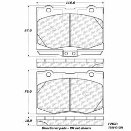 CENTRIC PARTS METALLIC PAD