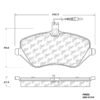 CENTRIC PARTS METALLIC PAD