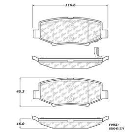 CENTRIC PARTS METALLIC PAD