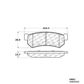 CENTRIC PARTS METALLIC PAD