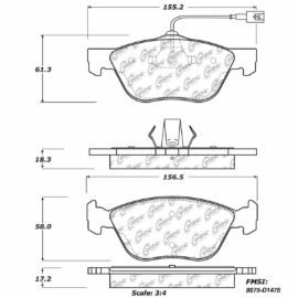 CENTRIC PARTS METALLIC PAD