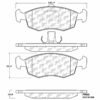CENTRIC PARTS METALLIC PAD