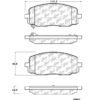 CENTRIC PARTS METALLIC PAD