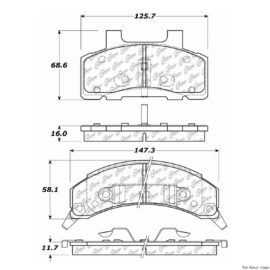 CENTRIC PARTS EXT WEAR PAD