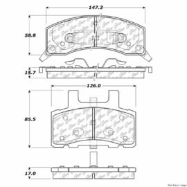 CENTRIC PARTS EXT WEAR PAD