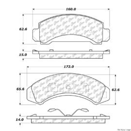 CENTRIC PARTS EXT WEAR PAD