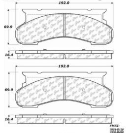 CENTRIC PARTS EXT WEAR PAD