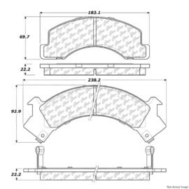 CENTRIC PARTS EXT WEAR PAD