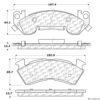 CENTRIC PARTS EXT WEAR PAD