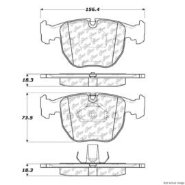 CENTRIC PARTS EXT WEAR PAD