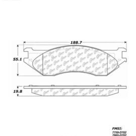 CENTRIC PARTS EXT WEAR PAD
