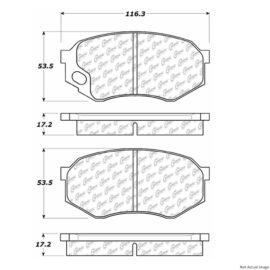 CENTRIC PARTS EXT WEAR PAD