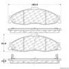 CENTRIC PARTS EXT WEAR PAD