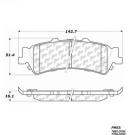 CENTRIC PARTS EXT WEAR PAD