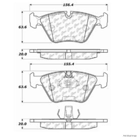 CENTRIC PARTS EXT WEAR PAD