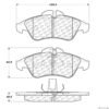 CENTRIC PARTS EXT WEAR PAD