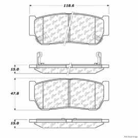 CENTRIC PARTS EXT WEAR PAD