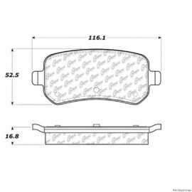 CENTRIC PARTS EXT WEAR PAD