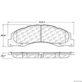 CENTRIC PARTS EXT WEAR PAD