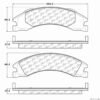 CENTRIC PARTS EXT WEAR PAD