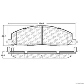 CENTRIC PARTS EXT WEAR PAD