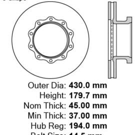 CENTRIC PARTS BRAKE ROTOR