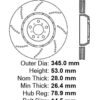 CENTRIC PARTS DRILLED ROTOR